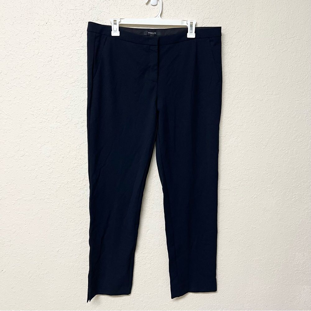 Derek Lam Drake Crop Trouser Viscose Blend Women's Pants Career Navy Size 14
